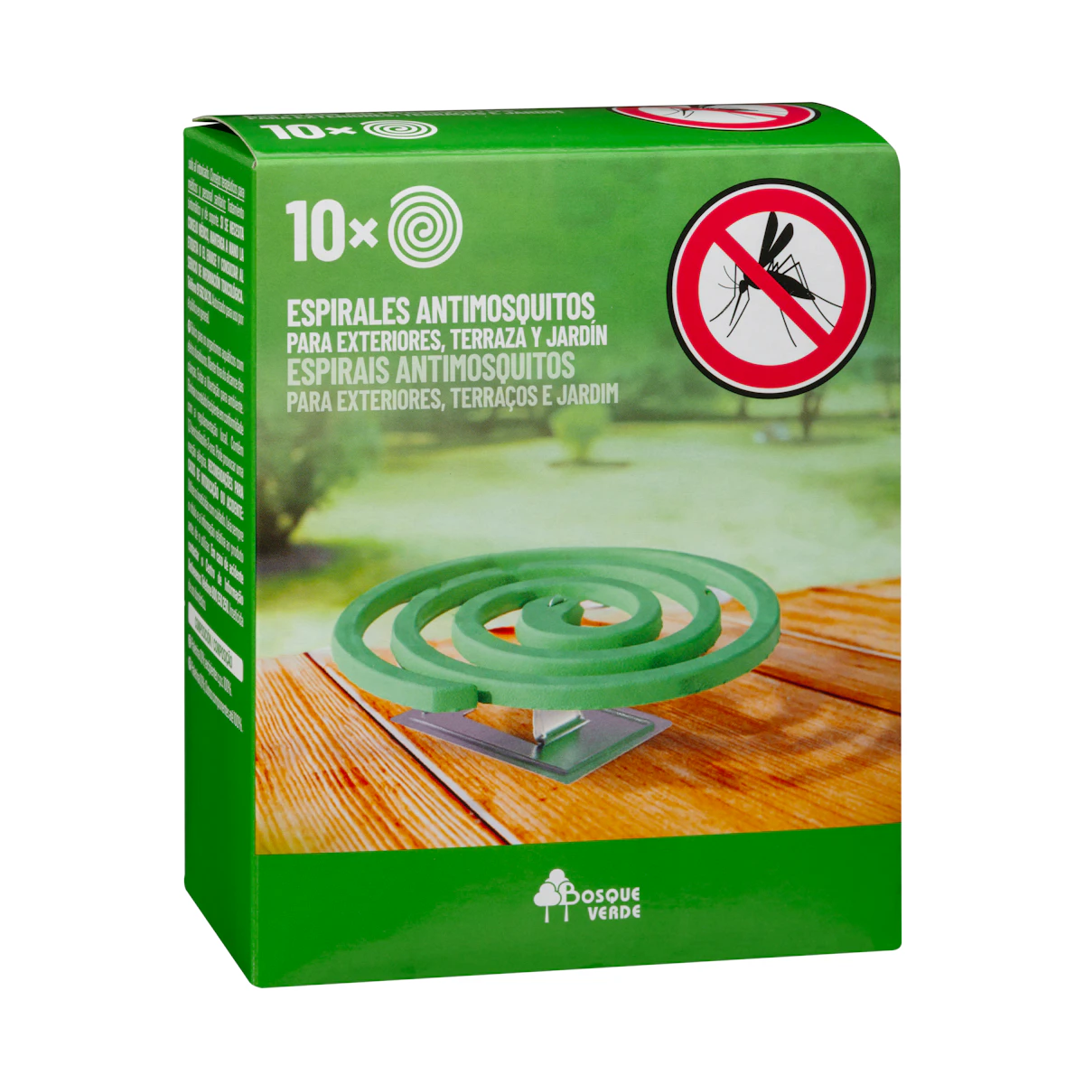 Espirales antimosquitos Bosque Verde para exteriores