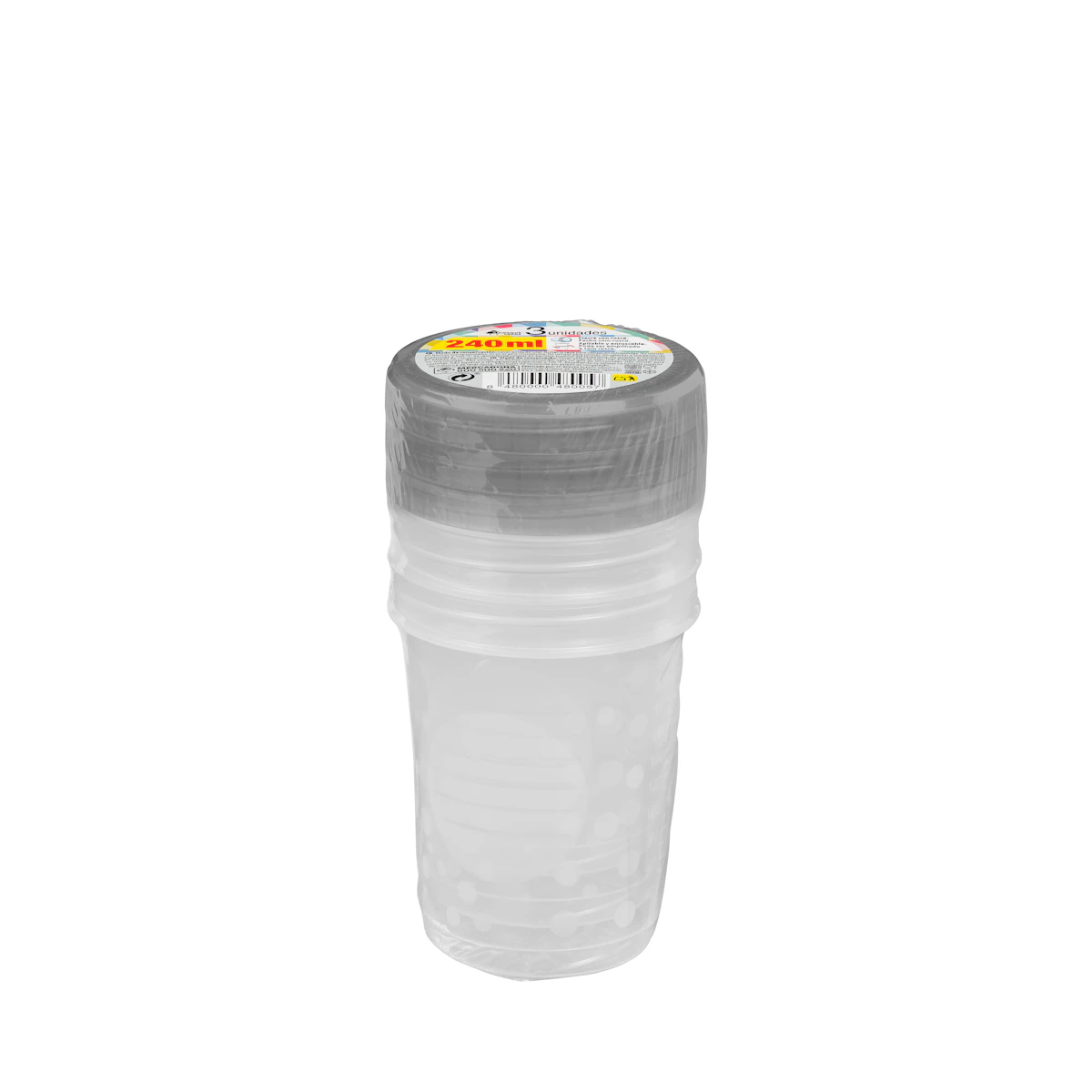 Recipiente de plástico redondo 240 ml Bosque Verde