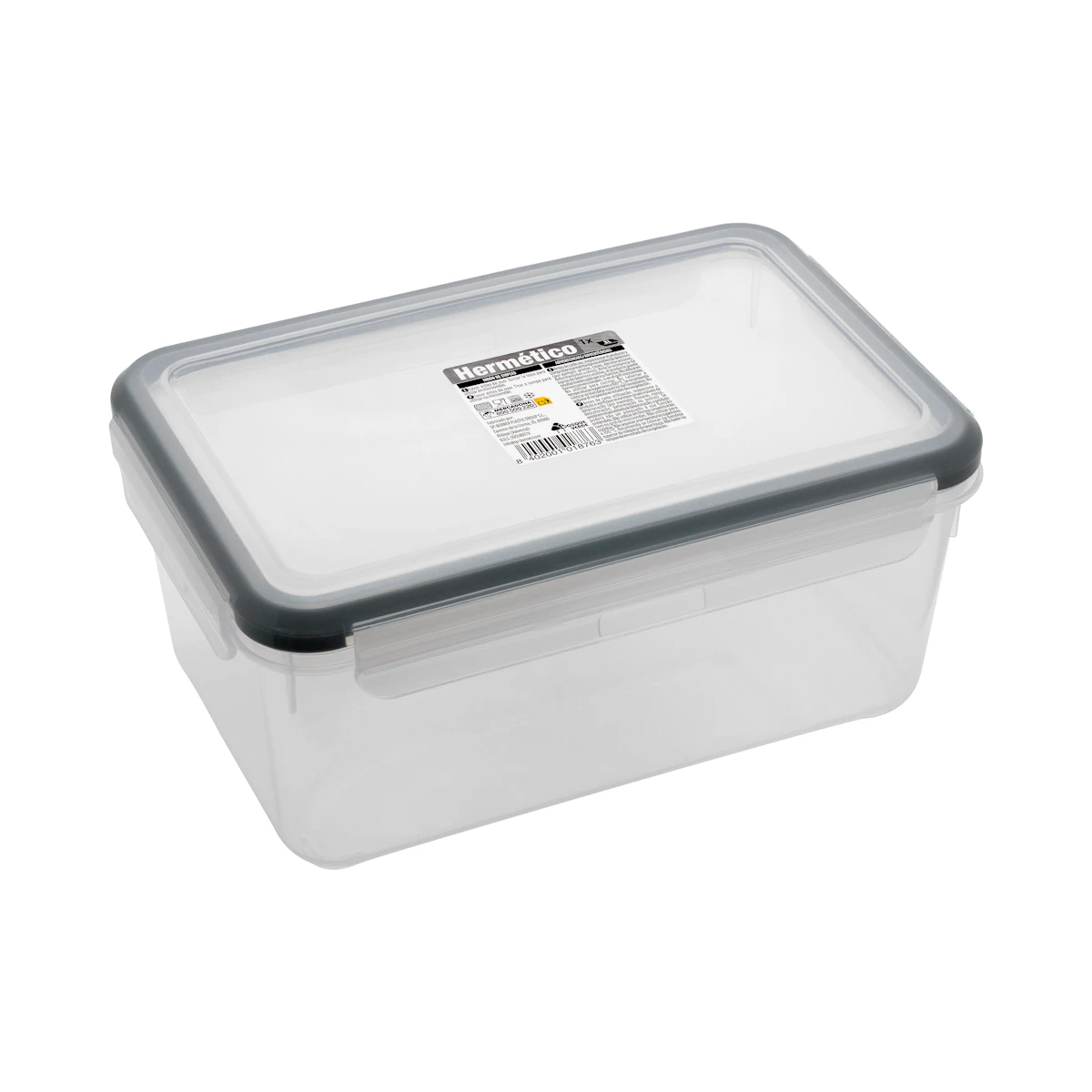 Recipiente hermético de plástico rectangular 3L Bosque Verde