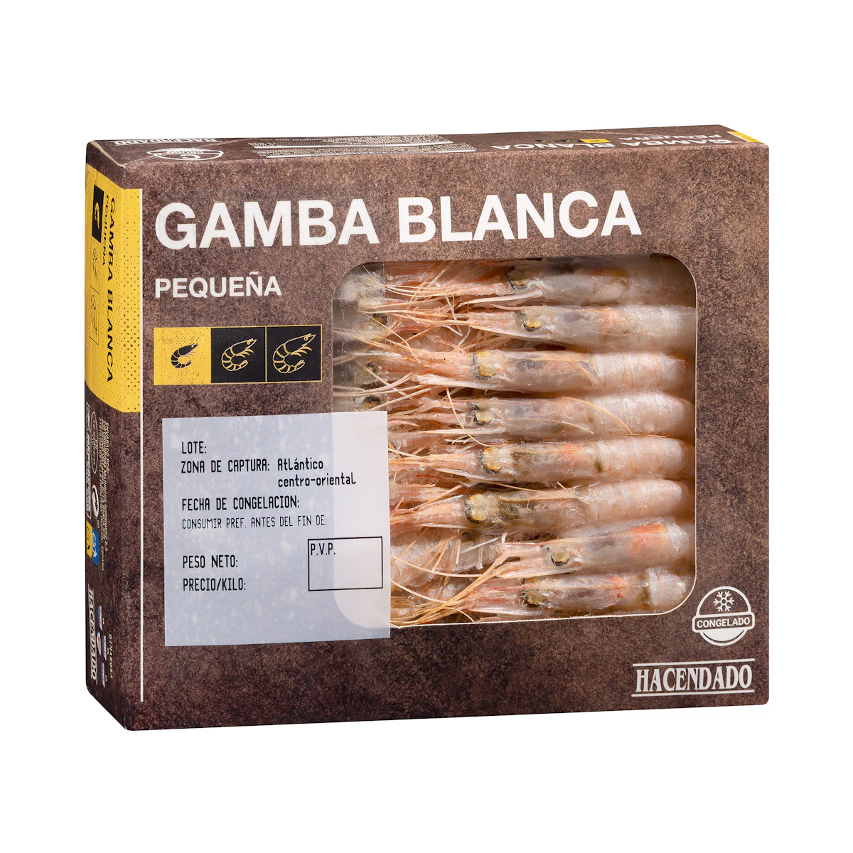 Gamba arrocera pequeña Hacendado congelada