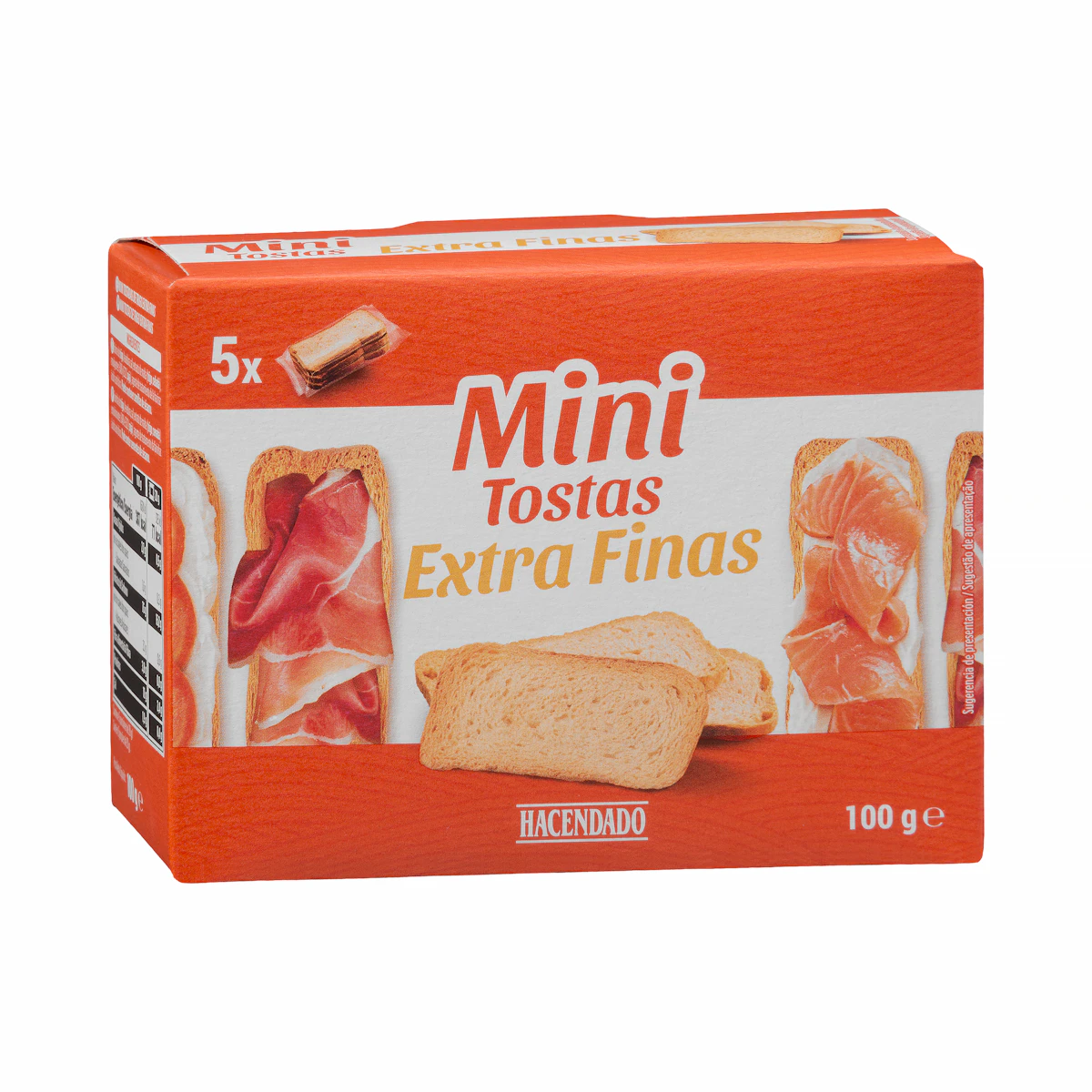 Mini tostadas de trigo Hacendado extra finas