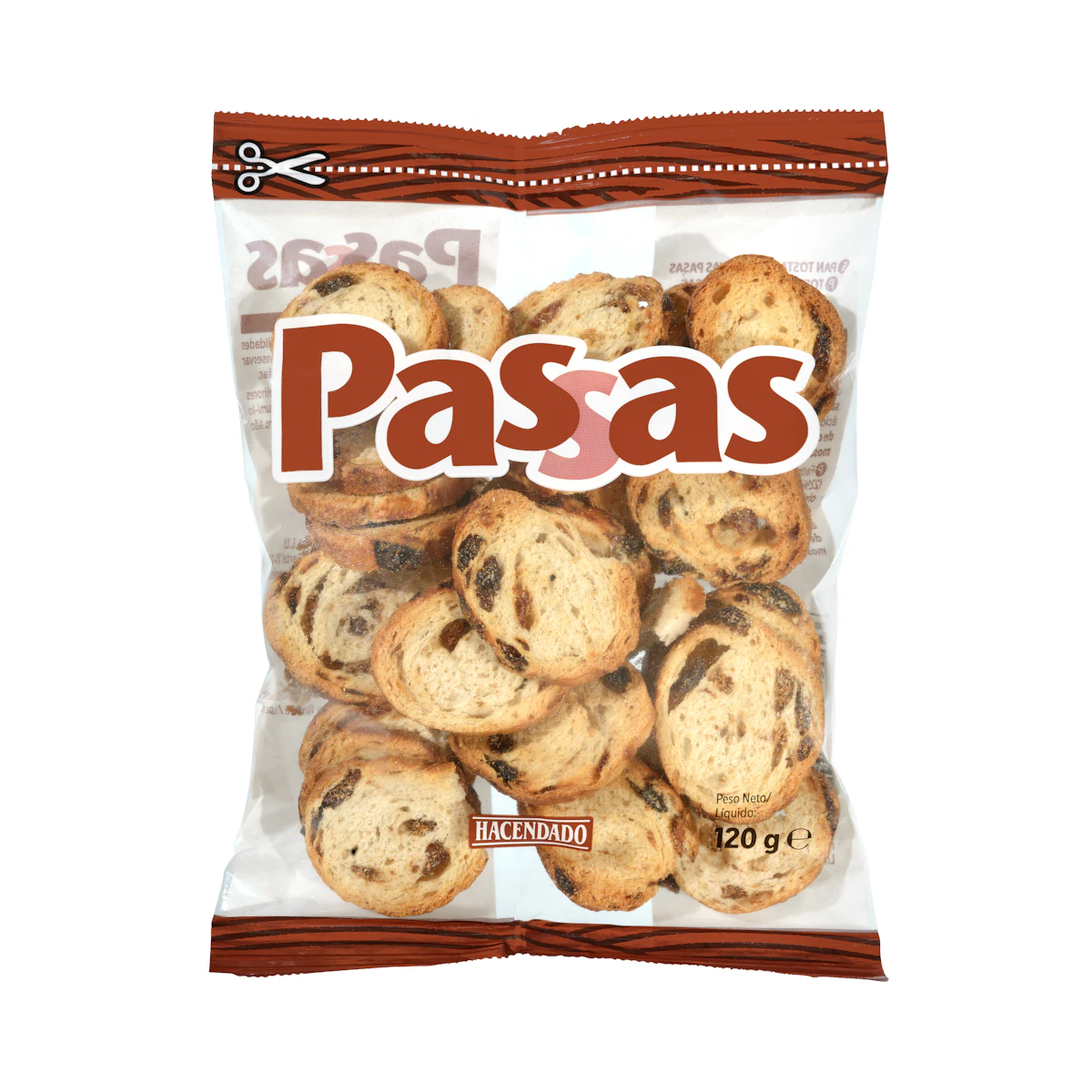 Pan tostado pasas Hacendado
