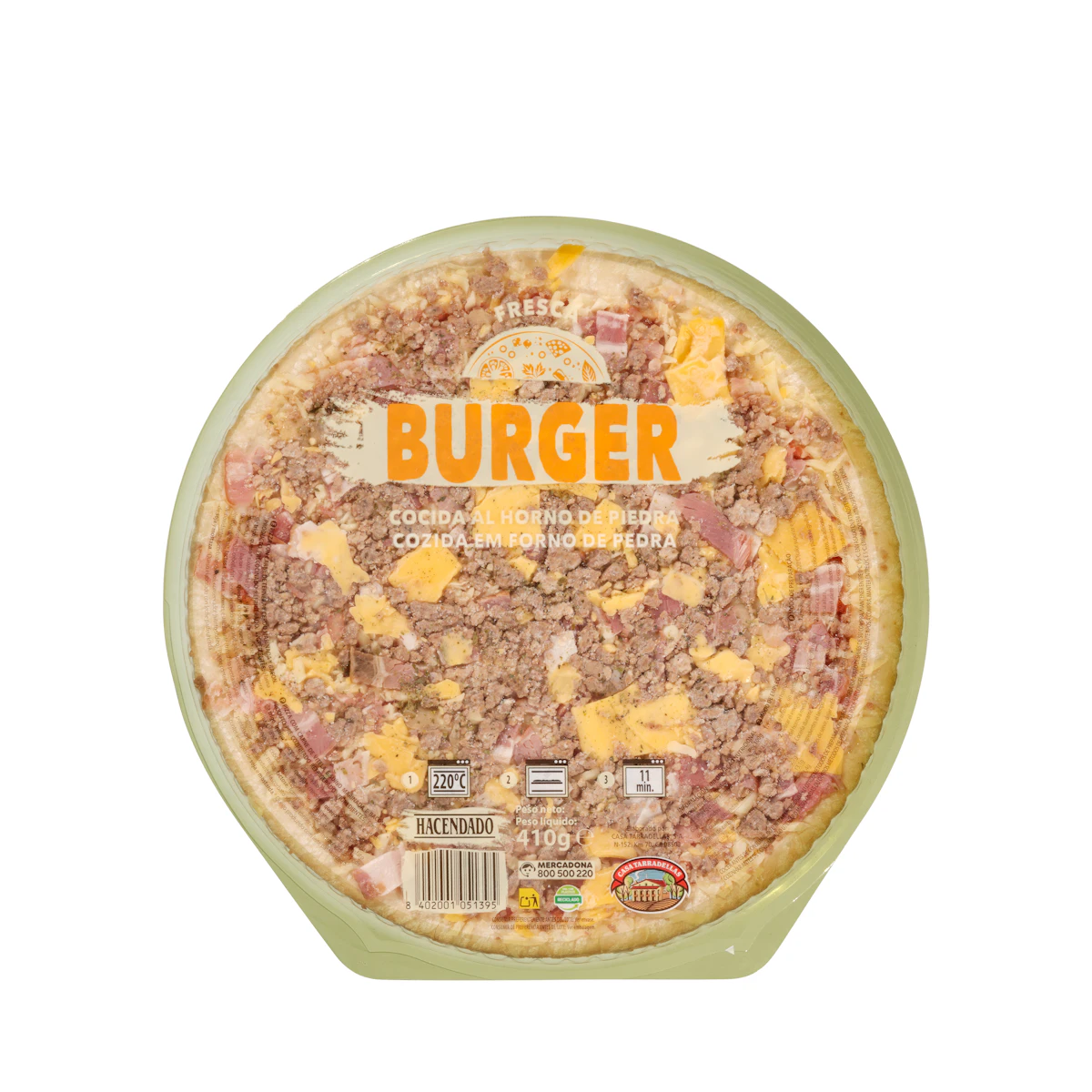 Pizza burger Hacendado