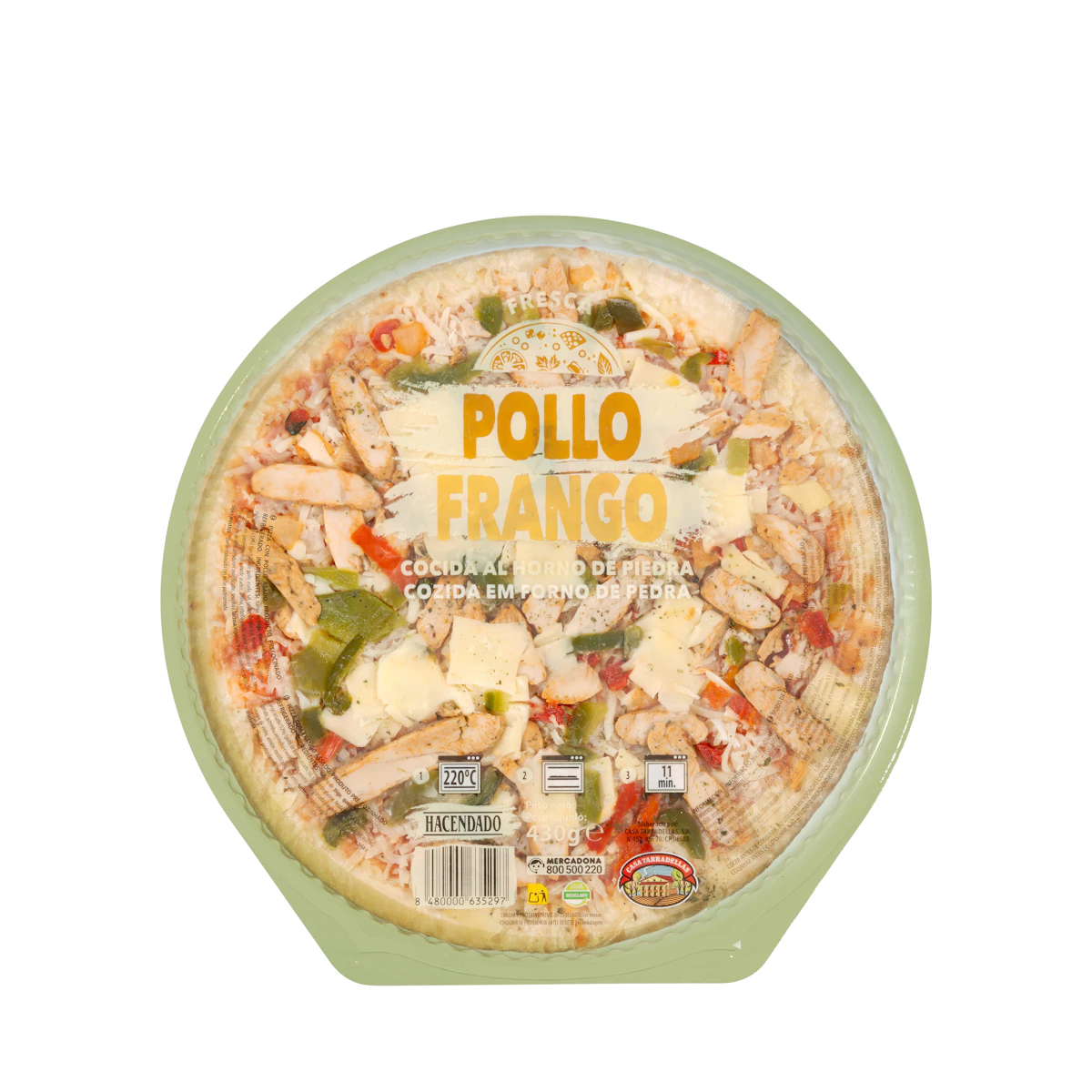 Pizza pollo Hacendado