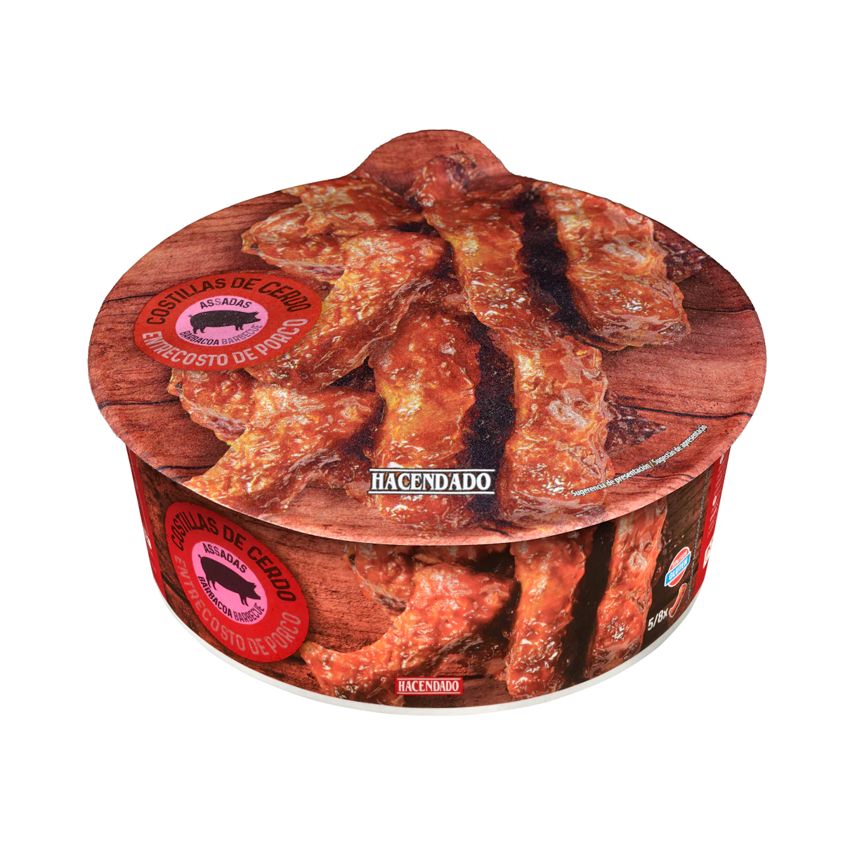 Costillas de cerdo a la barbacoa cortadas Hacendado