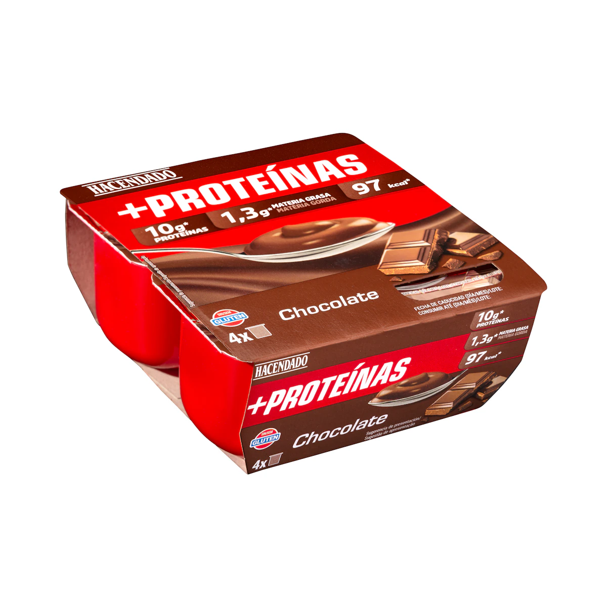 Natillas con chocolate +Proteínas 10 g 1,3 g MG