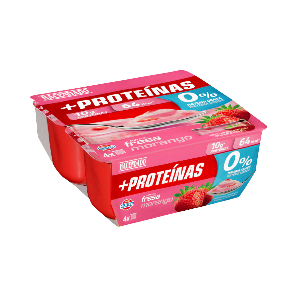 Postre lácteo con fresa +Proteínas 10 g 0% MG