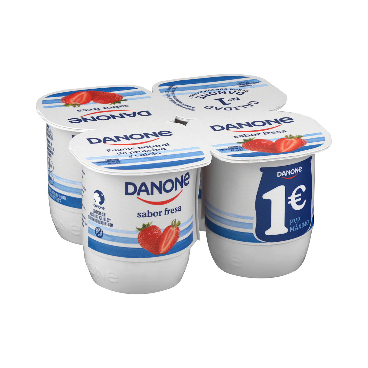 Yogur sabor fresa Danone