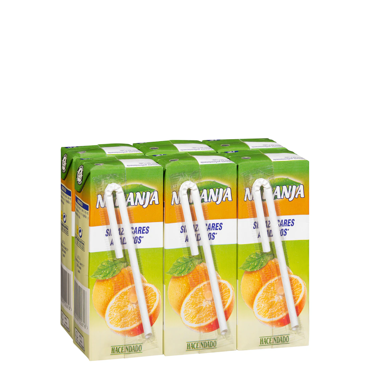 Bebida de naranja Hacendado sin azúcares añadidos